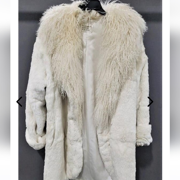 None Jackets & Blazers - GORGEOUS! Mongolian Tibet Lamb Rabbit Fur Coat Womens Size M